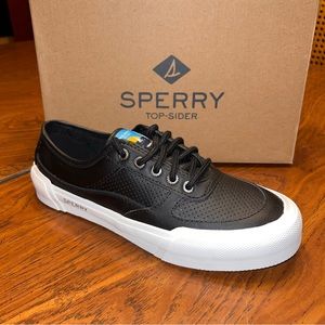 Sperry Top-Siders Black Lace-Up Soletide Sneakers Women’s Size 9.5 NEW
